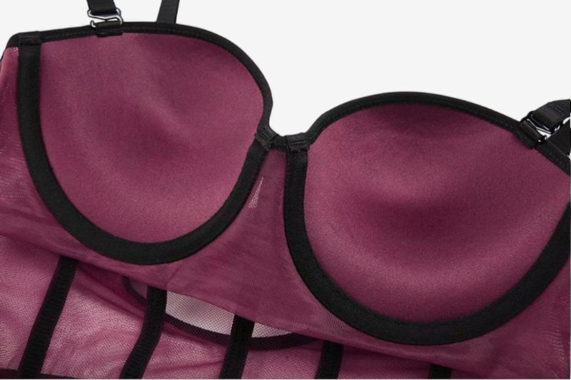 Vespera Appliqué Panel Bodysuit-Purple-70B-Bodies & Teddies-StylinArts