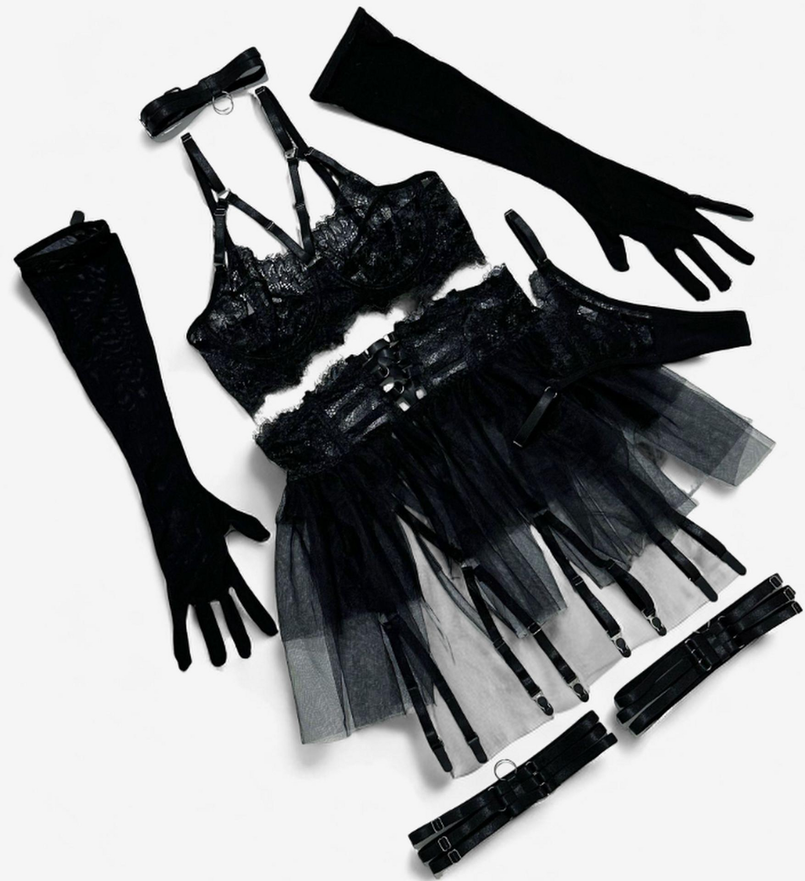 Noctis Lace Ensemble-Black-L-Basques-StylinArts