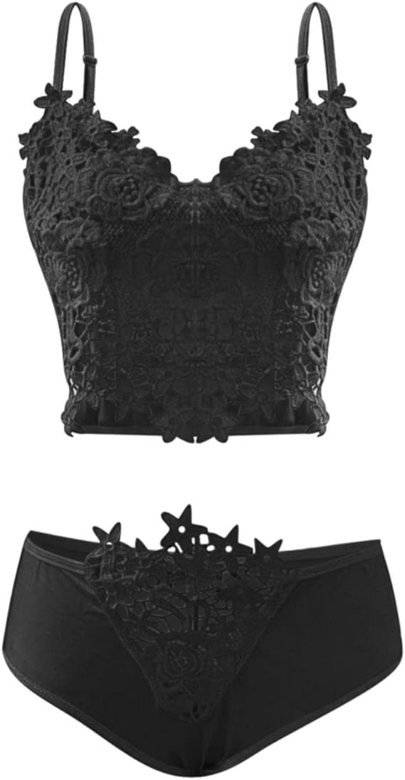 Aurelia Lace Bralette Set-Black-2XL-Bras and Briefs-StylinArts