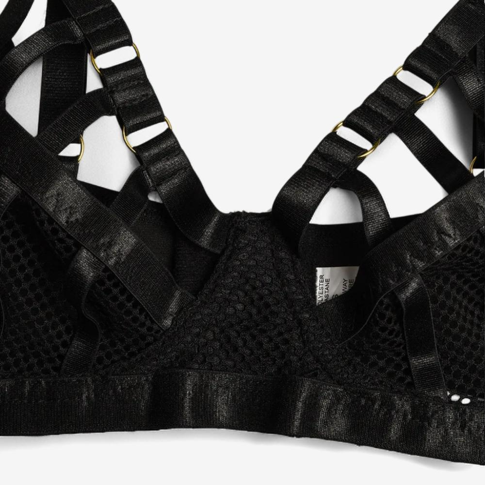 Novara Mesh Harness Garter Set-Black-L-Basques-StylinArts