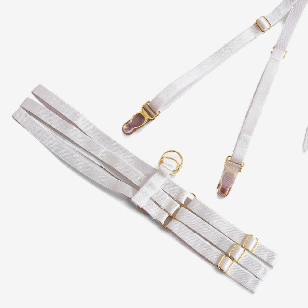 Aveline Embroidered Lace Lingerie Set-White-L-Basques-StylinArts