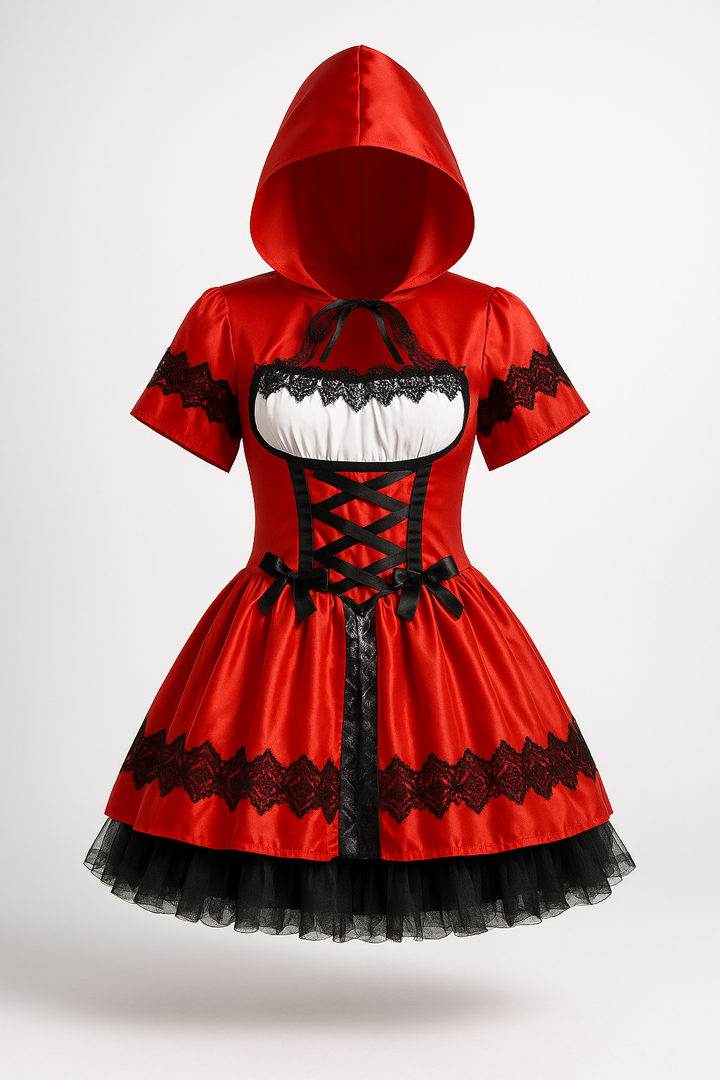 Seductive Little Red Riding Hood – Sexy Red Cape Role-Play Costume Set