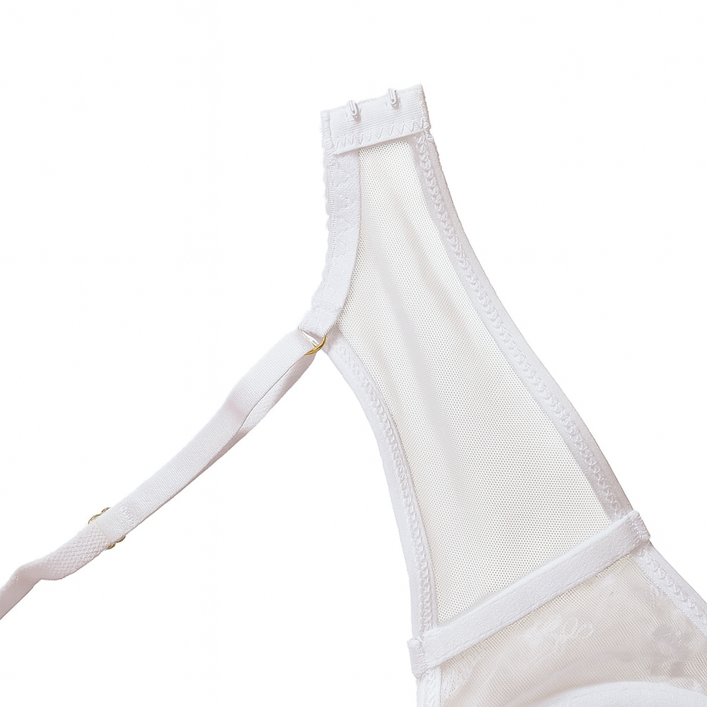 Aveline Embroidered Lace Lingerie Set-White-L-Basques-StylinArts