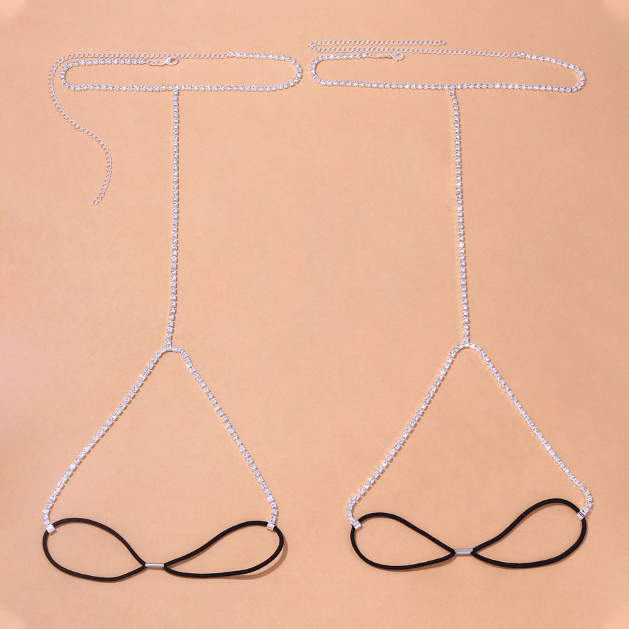 Diamond Drape Thigh Chain – Sparkling Leg Jewelry for Lingerie, Parties & Glam Seduction-Body Jewellery-StylinArts