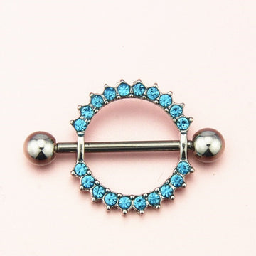 Glam Crystal Circle Nipple Rings – Dazzling Body Jewelry for Lingerie Seduction-Belly chain-StylinArts