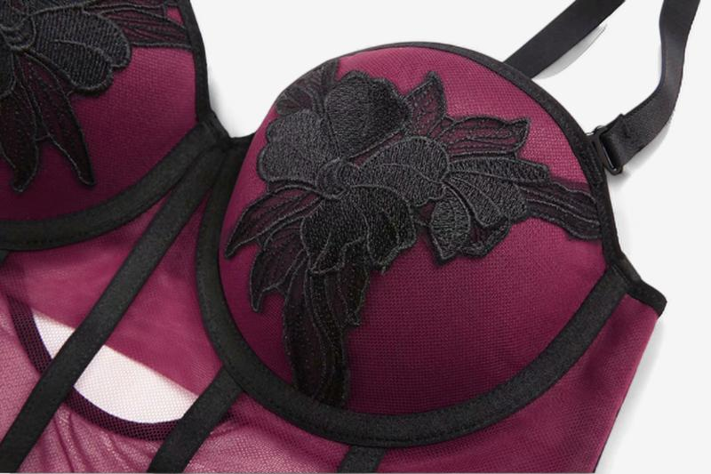 Vespera Appliqué Panel Bodysuit-Purple-70B-Bodies & Teddies-StylinArts