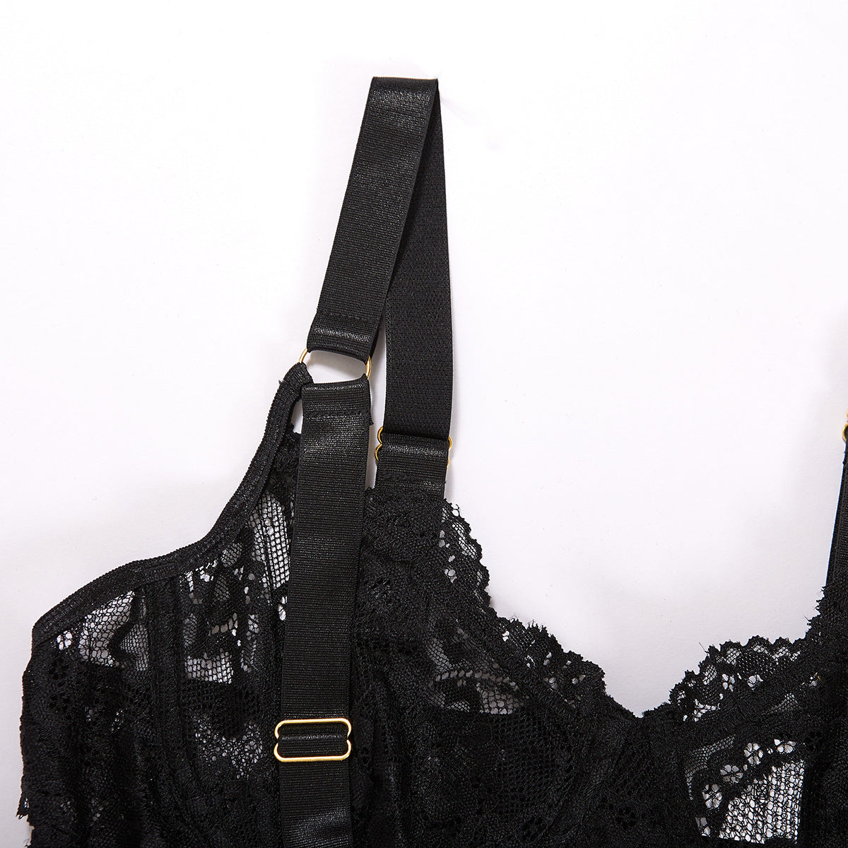 Noirelia Lace Harness Bodysuit-Black-L-Bodies & Teddies-StylinArts