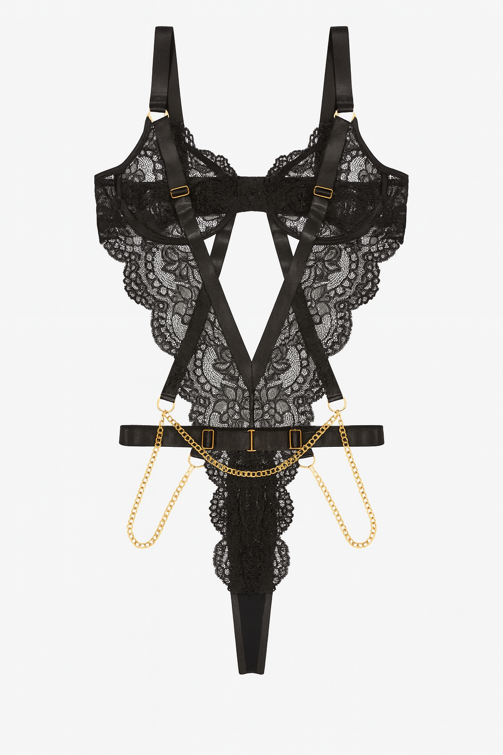 Noirelia Lace Harness Bodysuit