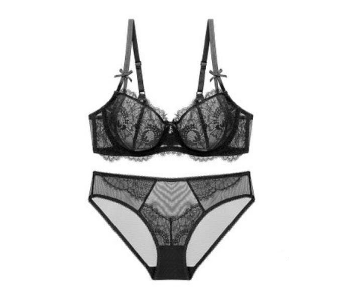 Serenata Lace Set-Black-70A-Bra-StylinArts