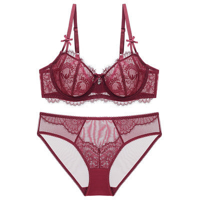 Serenata Lace Set-Red-70A-Bra-StylinArts