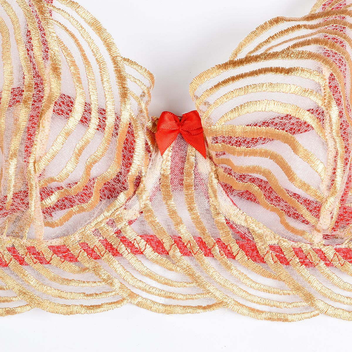 Celestia Gold Veil Garter Set-Gold-L-Basques-StylinArts