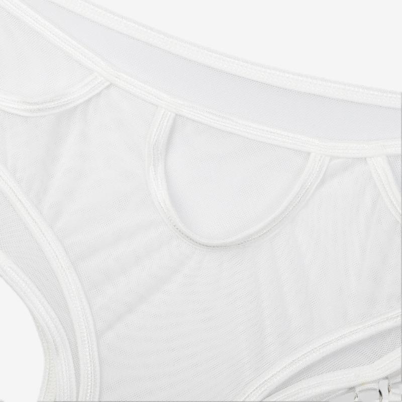 Scarlet Frame Sheer Lingerie Set-Khaki-L-Basques-StylinArts