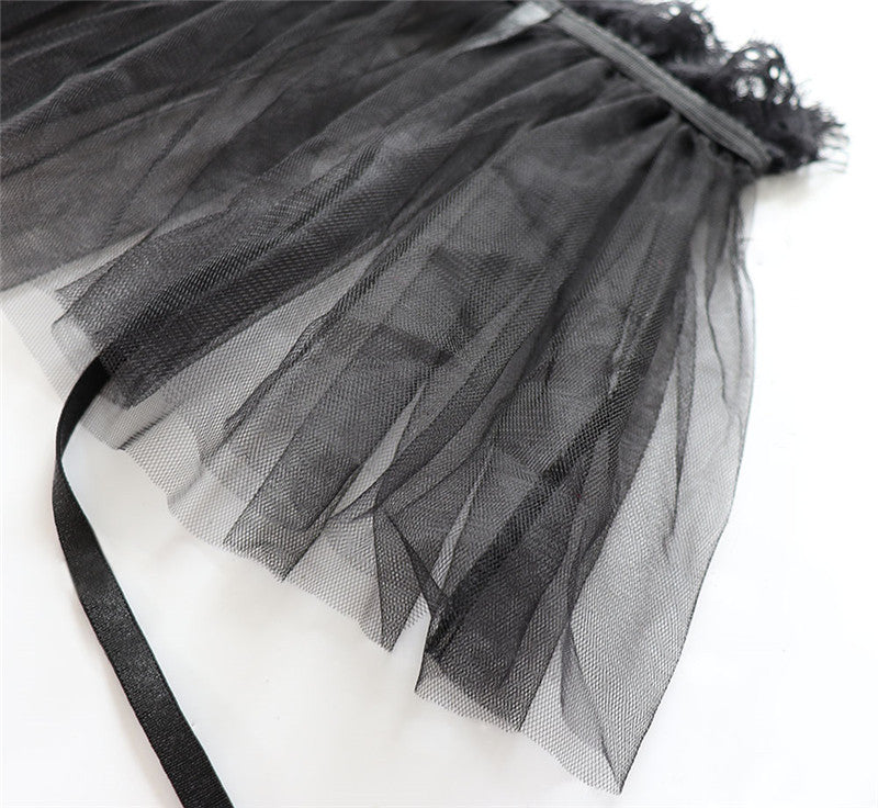 Averine Lace Tulle Intimate Set-Black-L-Basques-StylinArts