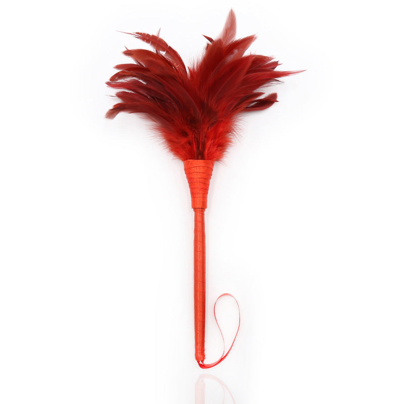 35cm Feather Teasing Wand – Red, Black & Red-Black Seduction Tool-Tease & Please Tools-StylinArts