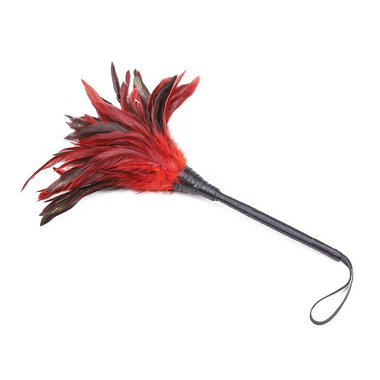 35cm Feather Teasing Wand – Red, Black & Red-Black Seduction Tool-Tease & Please Tools-StylinArts