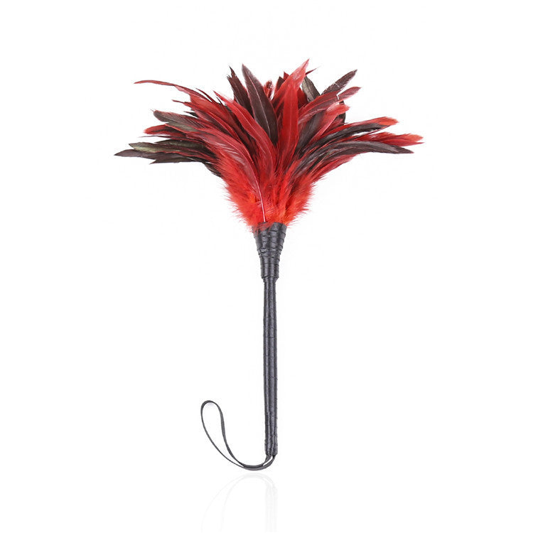35cm Feather Teasing Wand – Red, Black & Red-Black Seduction Tool-Tease & Please Tools-StylinArts