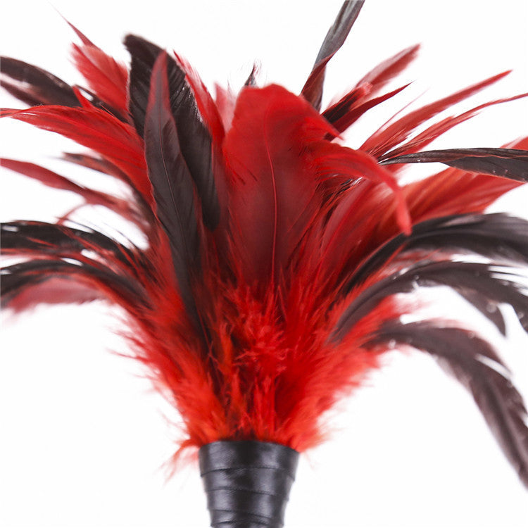 35cm Feather Teasing Wand – Red, Black & Red-Black Seduction Tool-Tease & Please Tools-StylinArts