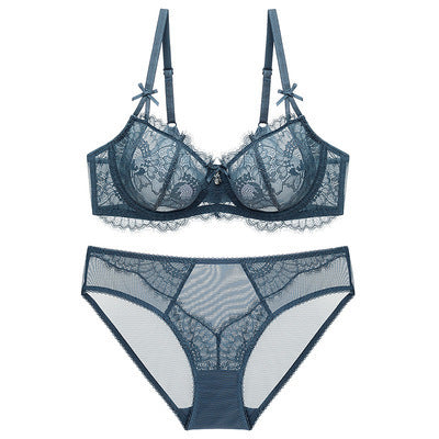 Serenata Lace Set-Blue-70A-Bra-StylinArts