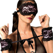 Enchanted Lace Blindfold & Handcuffs Set – Elegant Three-Piece Accessory