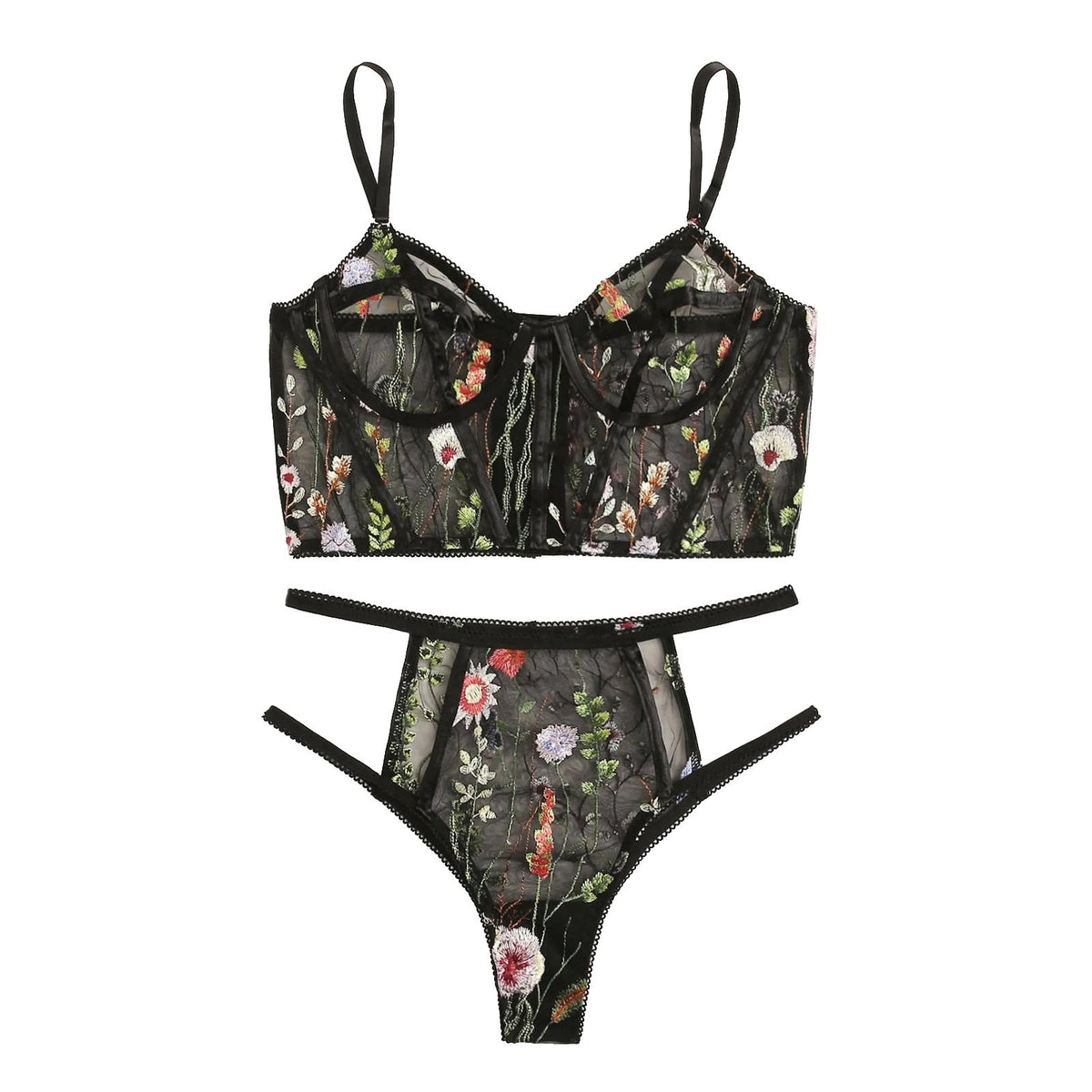 Auroral Embroidered Longline Set