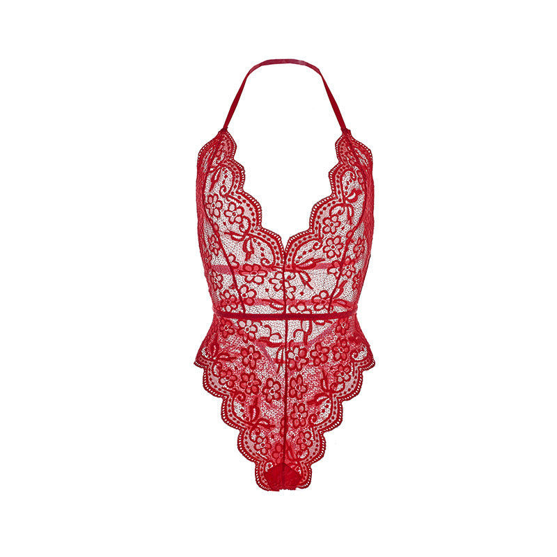 Celestine Lace Bodysuit-Red-M-Bodies & Teddies-StylinArts