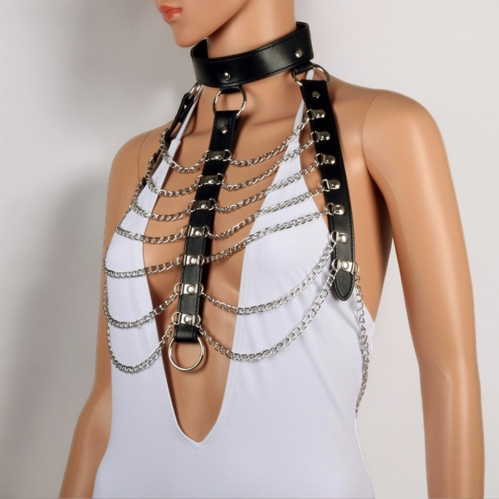 Enchanted Chains Body Harness – Adjustable Silver Chain Statement Accessory