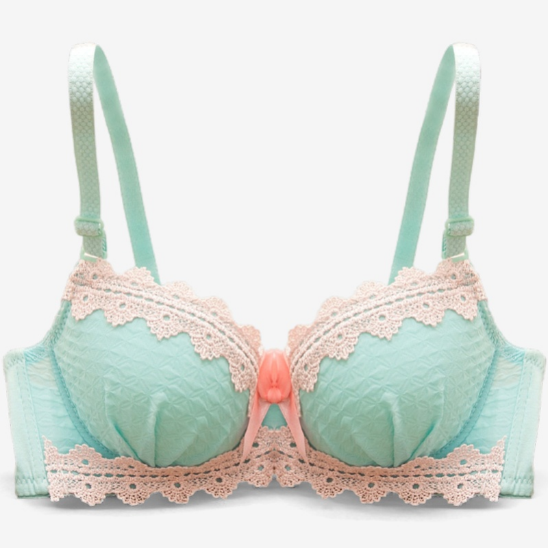 Sofia Pastel Mint Lace Lingerie Set-Sky Blue-32/70-Bra-StylinArts