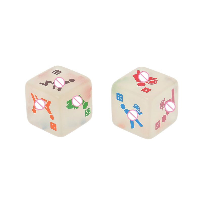 Glow-in-the-Dark Naughty Dice – Couples Game Set for Romantic Fun (4-Pack)-Flirty Fun & Games-StylinArts