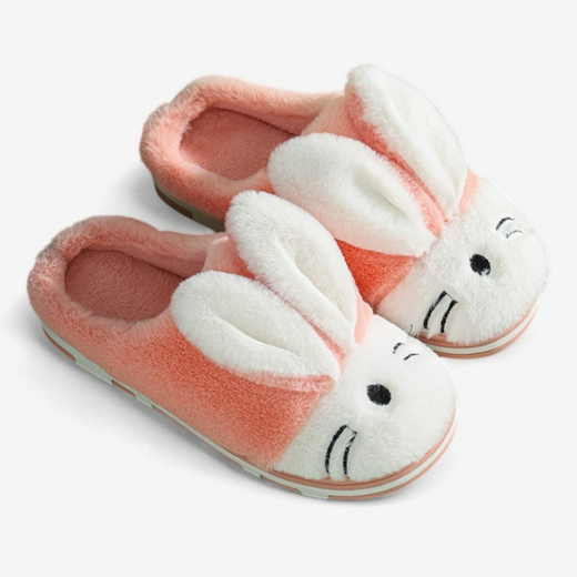 Hop into Comfort - Plush Bunny Ears Indoor Slippers-Luxury Indoor Slippers-StylinArts