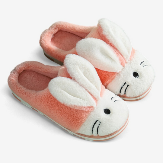 Hop into Comfort - Plush Bunny Ears Indoor Slippers-Luxury Indoor Slippers-StylinArts