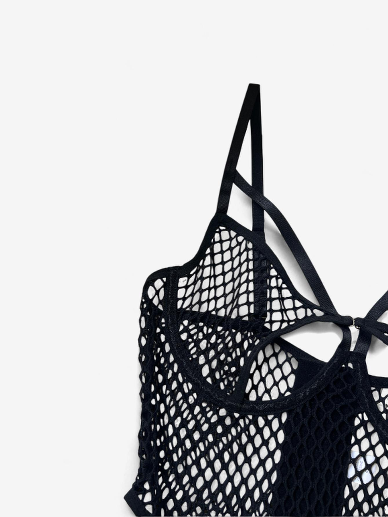 Serenna Mesh Cutout Bodysuit-Black-L-Bodies & Teddies-StylinArts