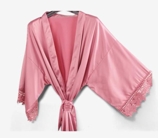 Navy Silk Robe – Lace Elegance & All-Night Comfort | StylinArts-Robes-StylinArts