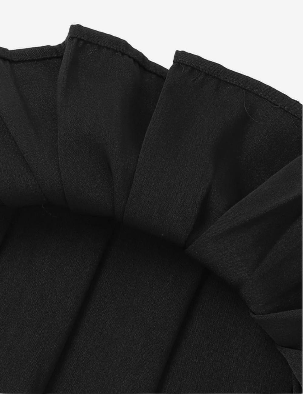 Naughty Schoolgirl Costume – Micro Pleated Skirt & Tie Crop Top-Intimate Roleplay Outfits-StylinArts