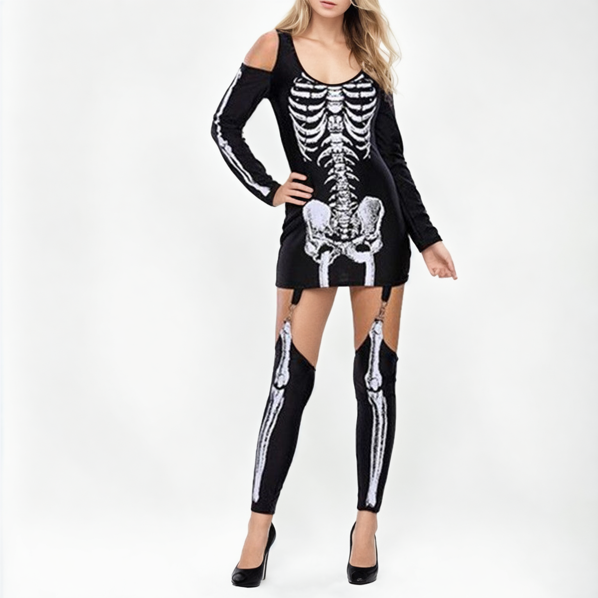 Skeleton Siren – Bold and Daring Skeleton Print Costume
