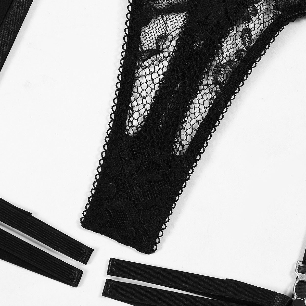 Noir Éclat Lace Harness Set-Black-L-Basques-StylinArts