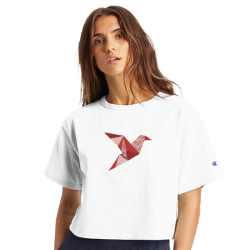 Origami Seduction Limited Edition Tee-White-XS-Cropped Tee-StylinArts