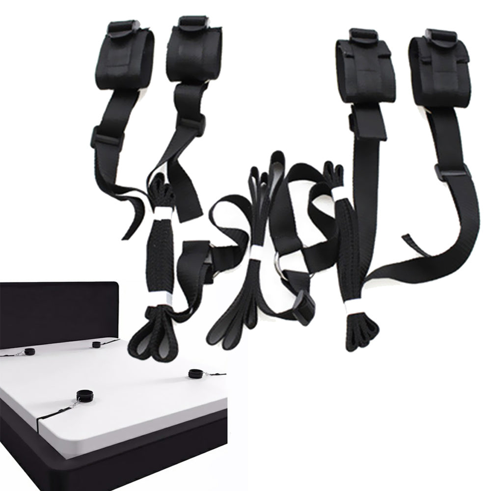 Adjustable Bed Bondage Straps – 4-Point Under-Mattress Restraint Kit-Bound to You-StylinArts