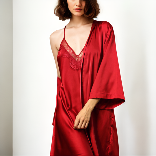 Luxury Satin Nightgown - Seductive Comfort | StylinArts-Nightgowns-StylinArts