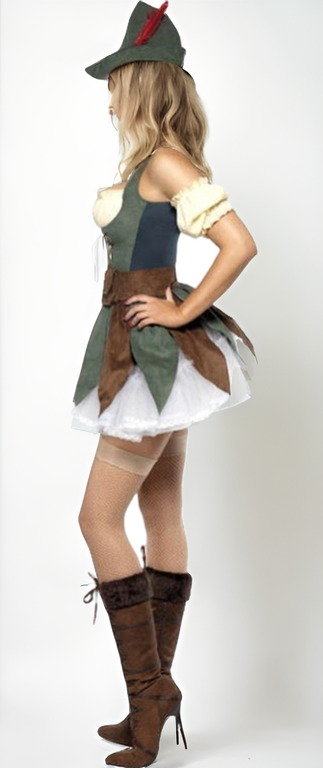 Naughty Neverland Rogue Costume – Leaf Skirt & Corset Fantasy Dress-Intimate Roleplay Outfits-StylinArts