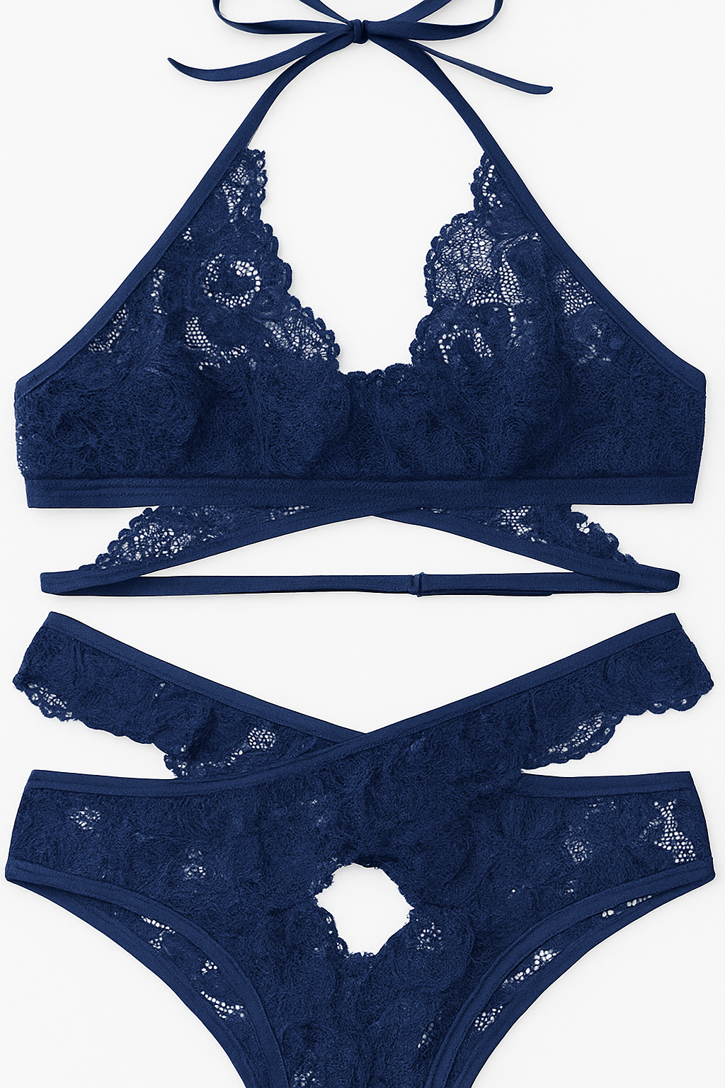 Floral Eclipse Wrap Set-Blue-2XL-Bras and Briefs-StylinArts