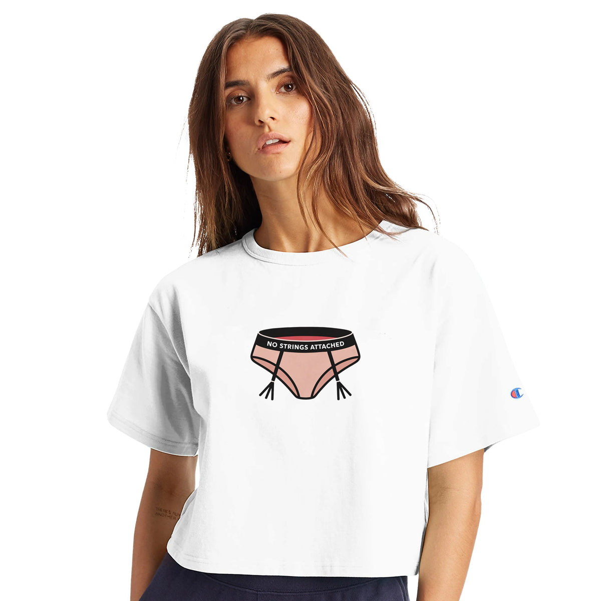 No Strings Attached Limited Edition Tee-White-XS-Cropped Tee-StylinArts