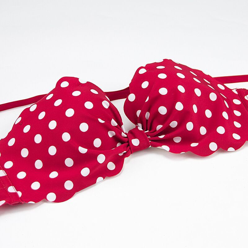 Colette Polka Dot Set-Red-70AB-Bras and Briefs-StylinArts