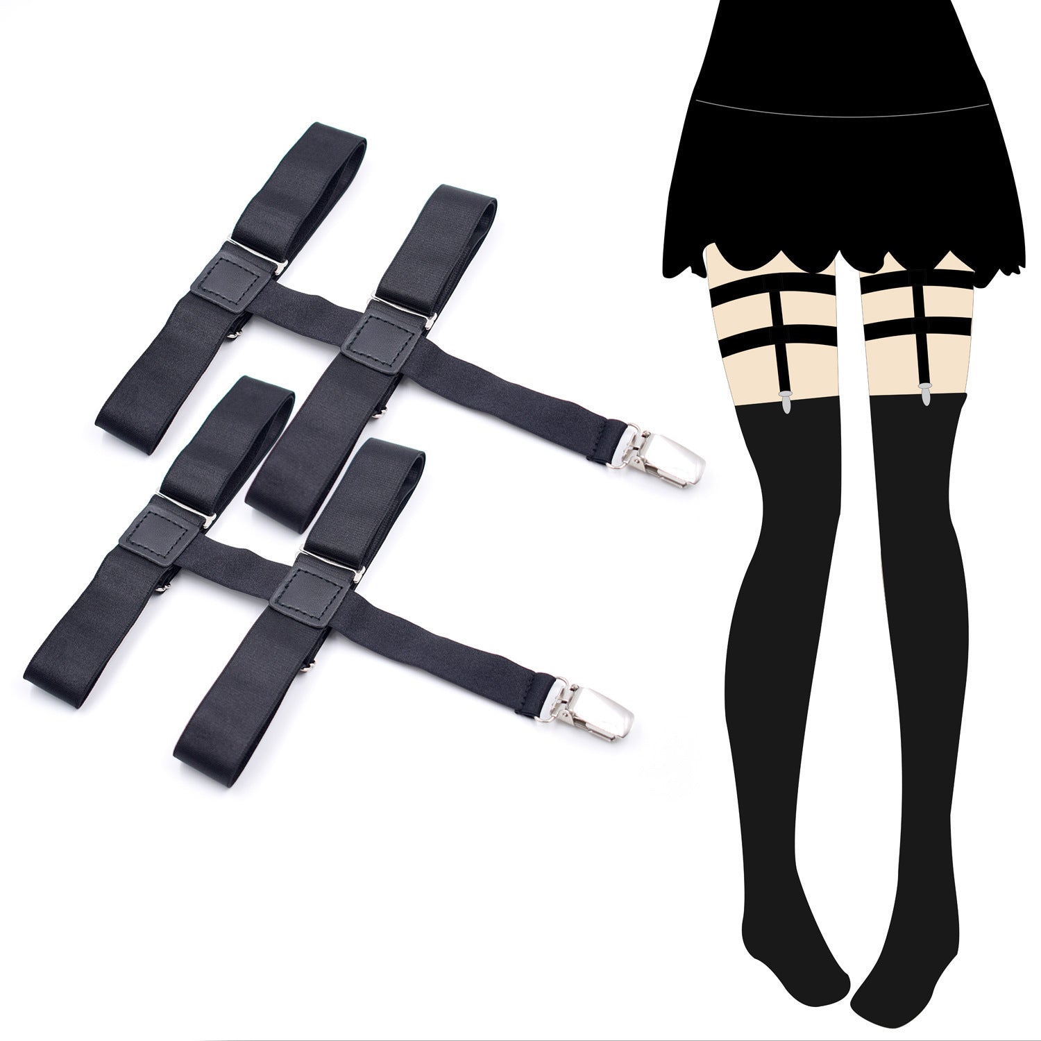 Axis Elastic Clip Garters-Garter-StylinArts-StylinArts