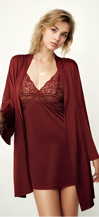 Satin & Lace Robe Set – Effortless Luxury Loungewear | StylinArts-Robes-StylinArts