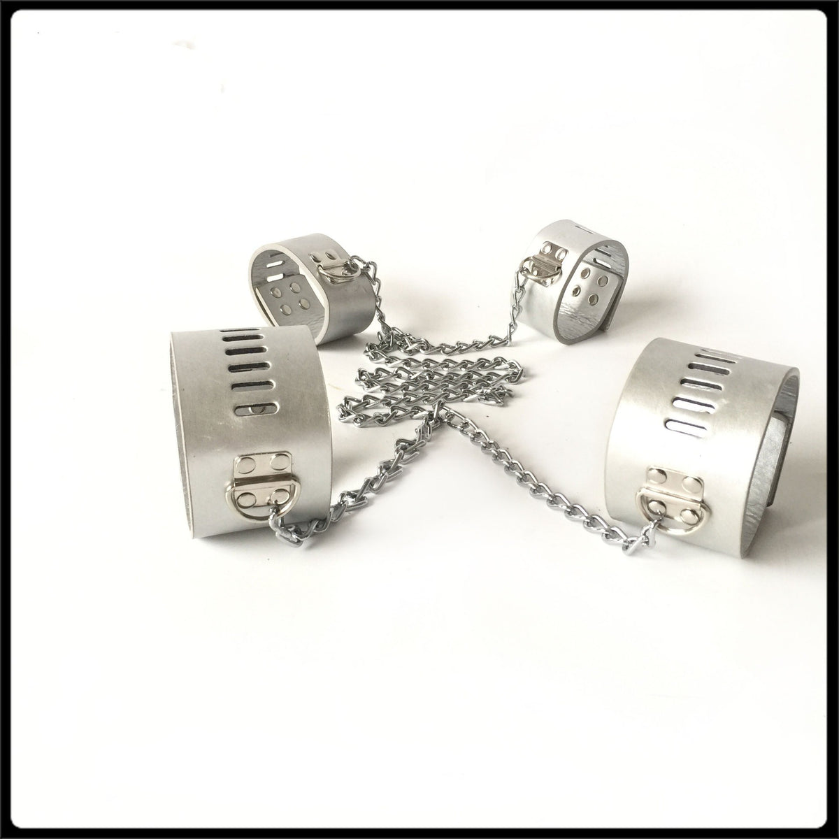 Alluring Bondage Hand and Foot Cuffs-Suspender Belts-StylinArts