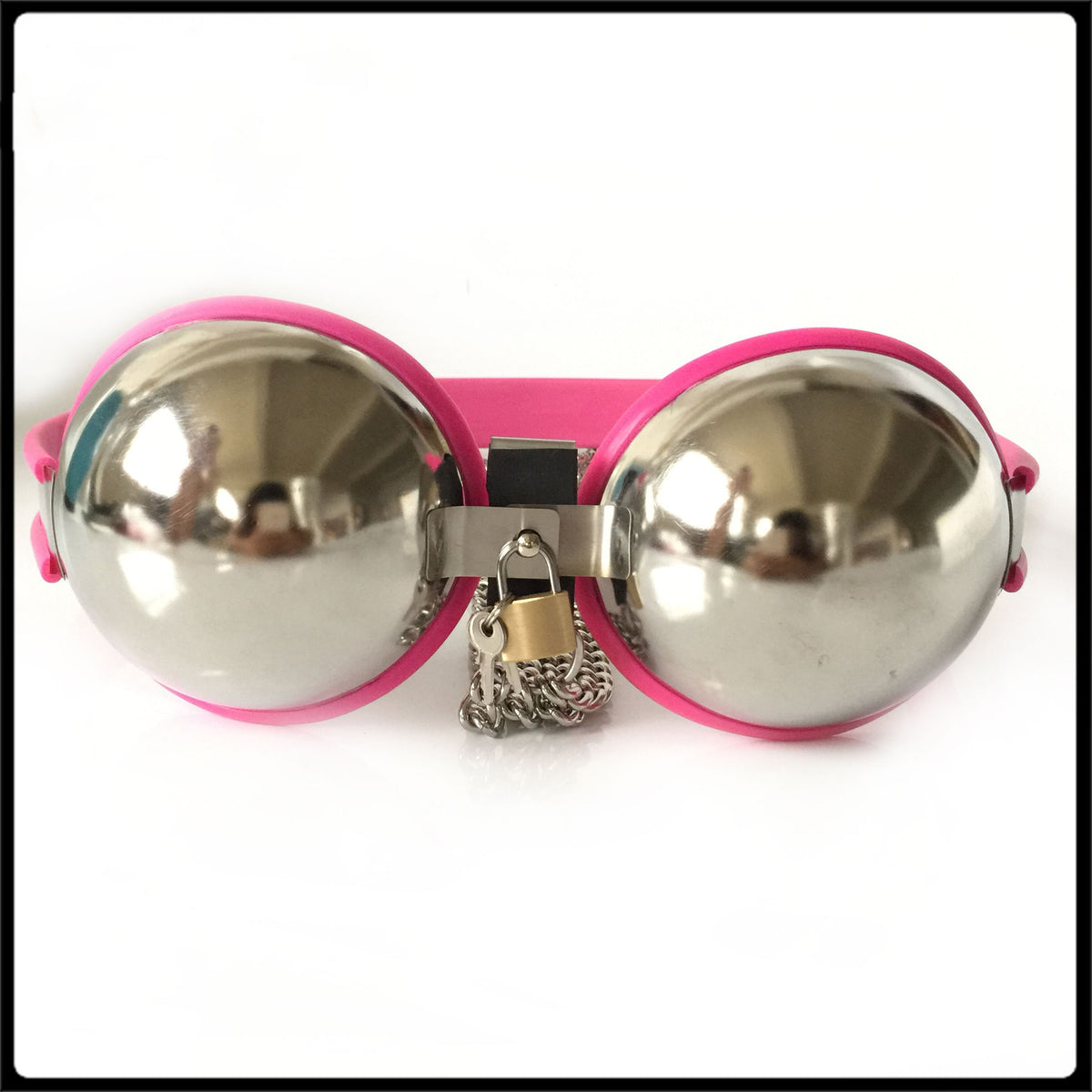 Stainless Steel Chain Bra – Fantasy Costume Lingerie with Lockable Cups-Bound to You-StylinArts