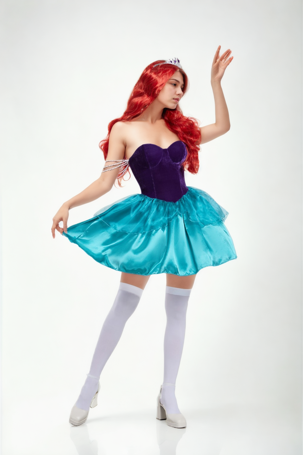 Siren of the Sea Costume Mermaid – Princess Corset Dress & Tiara Set-Intimate Roleplay Outfits-StylinArts