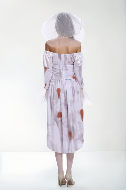 Haunted Bride Costume – Tattered Gown & Blood-Stained Lace-Intimate Roleplay Outfits-StylinArts