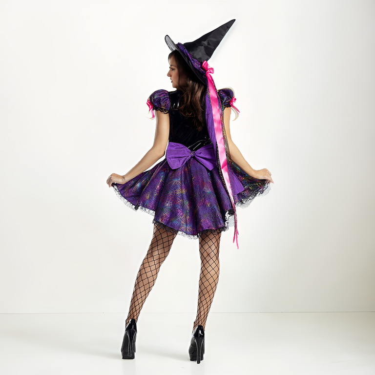 Bewitching Witch Role-Play Costume – Flirty Corset Dress & Pointed Hat-Intimate Roleplay Outfits-StylinArts