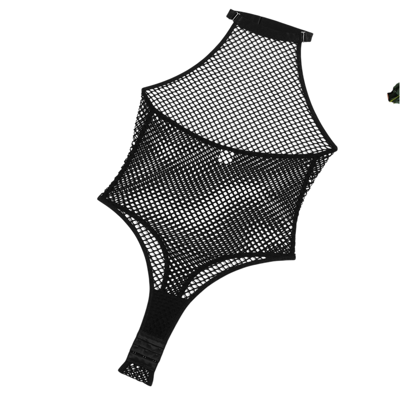 Nyra Open-Weave Layering Bodysuit-Black-L-Bodies & Teddies-StylinArts